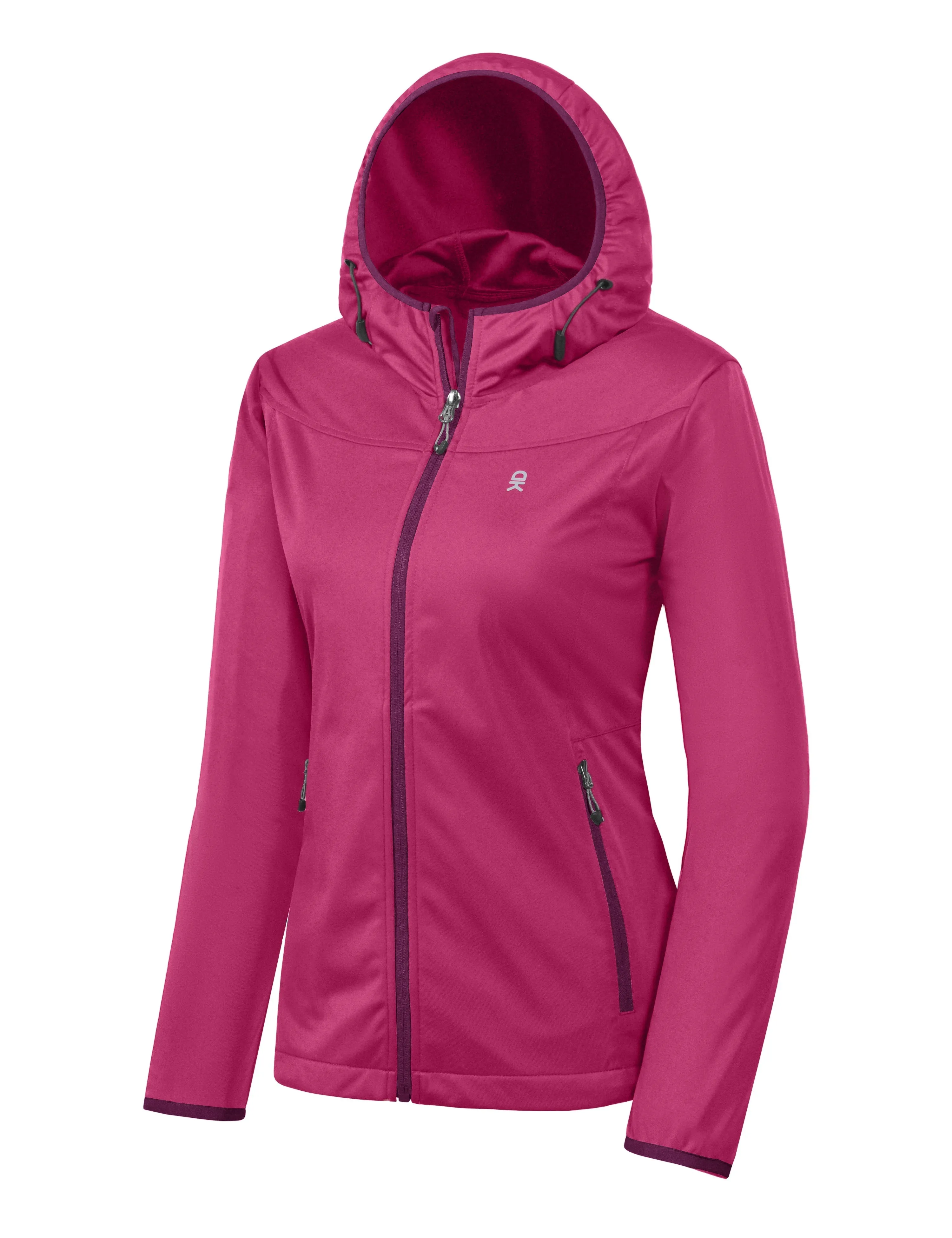 Women's Lightweight Hooded Hiking Softshell Jacket