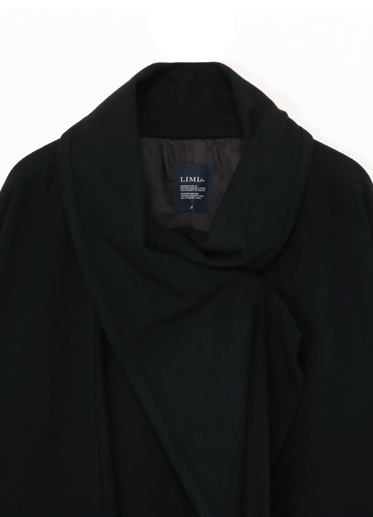 WOOL MOSSER COAT WITH STOLE