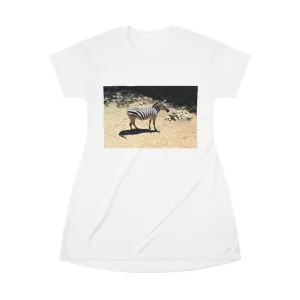 Zebra All Over Print T-Shirt Dress