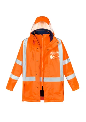 ZJ616 Syzmik Mens TTMC-W17 Hi Vis X Back 4 In 1 Waterproof Jacket