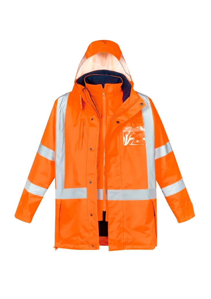 ZJ616 Syzmik Mens TTMC-W17 Hi Vis X Back 4 In 1 Waterproof Jacket