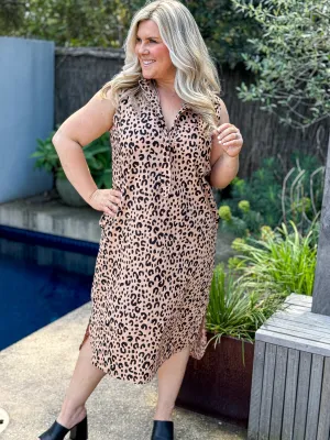 Zulu Leopard Shirt Dress